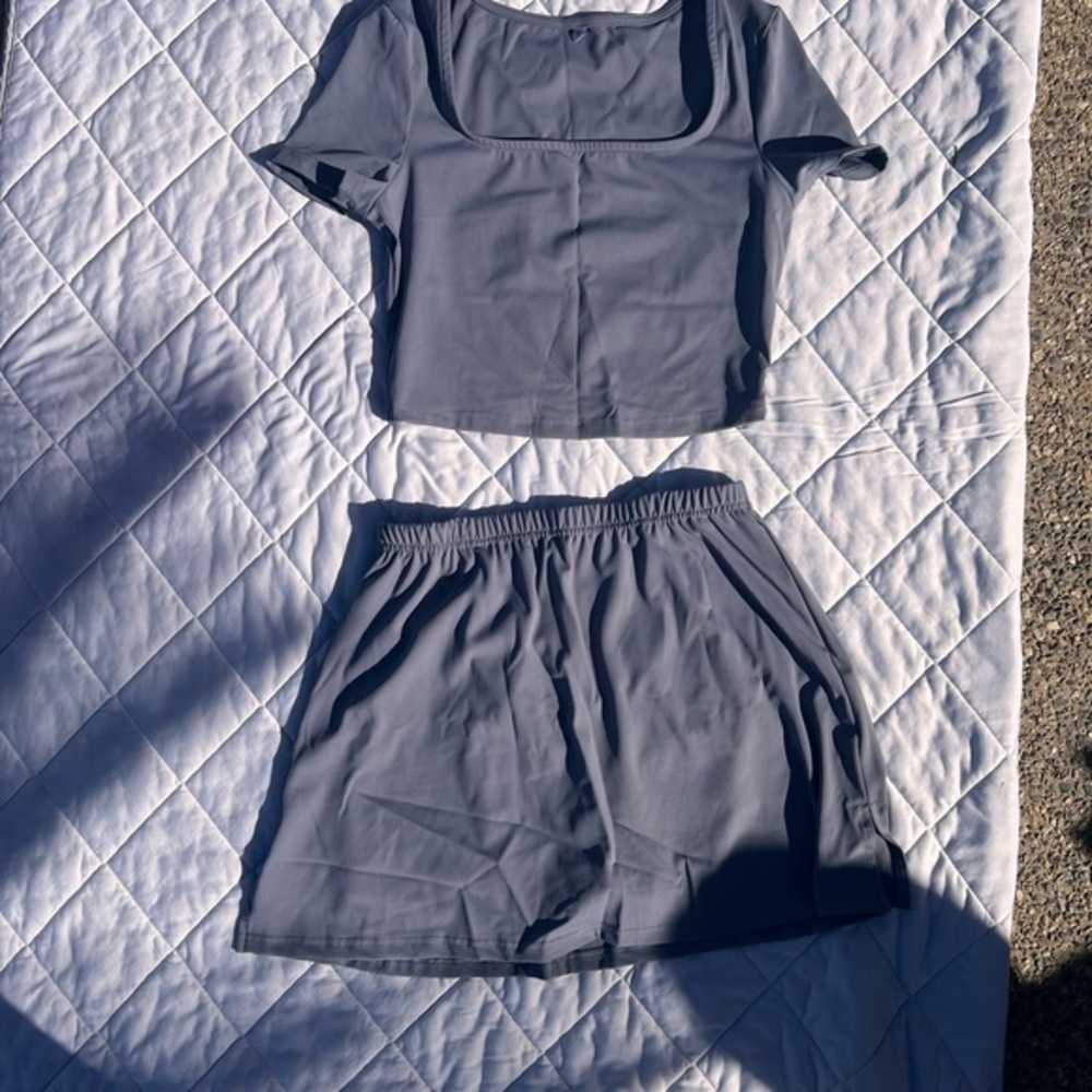 ♥️ Stylish Gray Women's Skirt Set